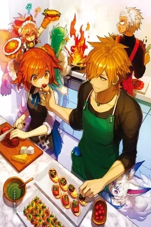 Portada de Fate GO pero con comida e historia sabrosa