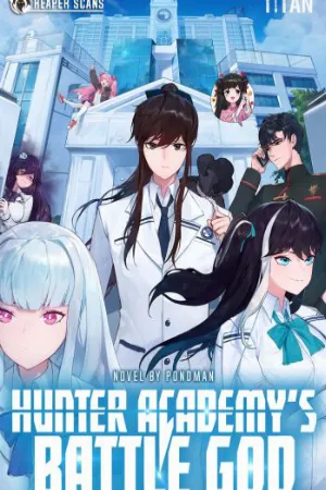 Portada de El Dios de la Batalla de la Academia de Cazadores Novela